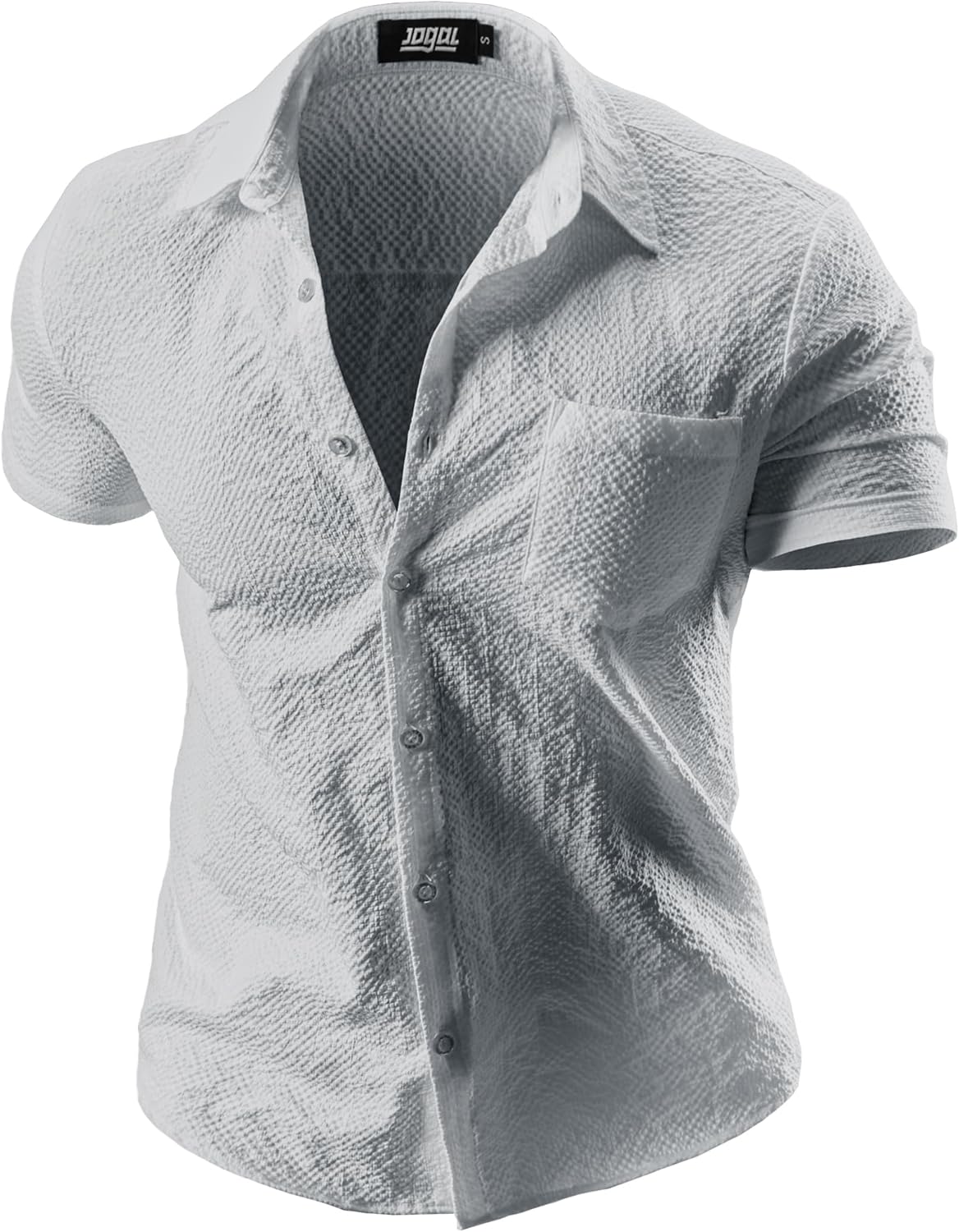 Men's Button Down Shirts Short Sleeve Casual Shirts Textured Summer Beach Wedding Shirts