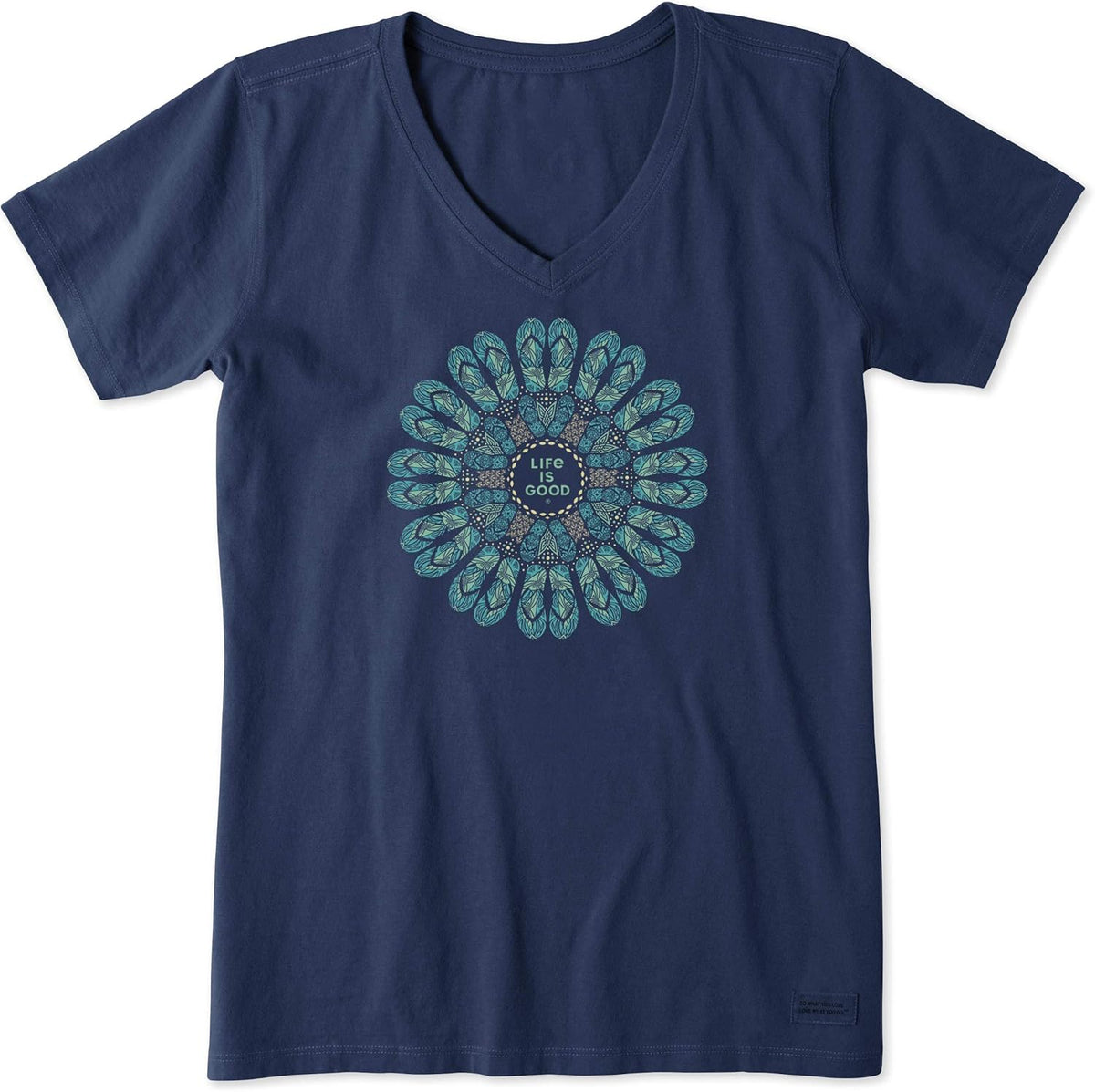 Womens Crusher Vee Flip Flop Mandala, Darkest Blue