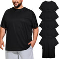 Big & Tall Men's Dry Fit Moisture Wicking T Shirts, Comfort & Breathable Tees for Gym Running Casual Undershirts