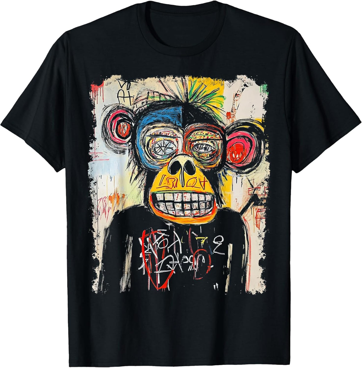 Animal Pop Art Design With A Monkey On It Men's Graffiti T-Shirt