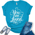 Womens Christian Shirts Cute Faith Graphic Tees Casual Religious Letter Print Short Sleeve Tshirts Summer Tops for Women