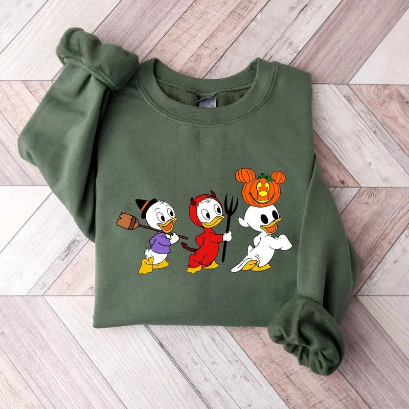 90s Halloween Retro Halloween Ducks Shirt Halloween Cartoon Spooky Season Shirt T-Shirts