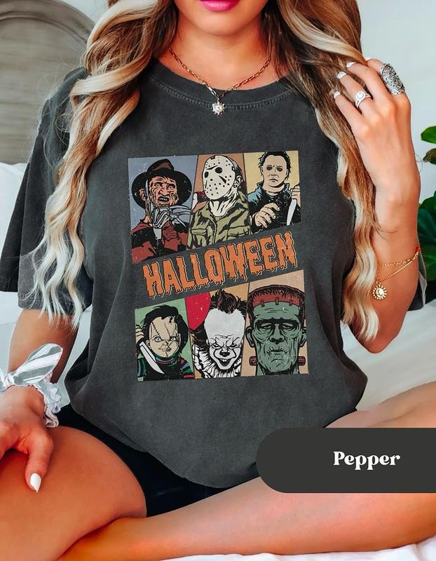 90s Horror Movie Shirt Retro Halloween Ghostface Shirt Horror Fan Bundel Spookydoodles Shirt Halloweentown 13th Shirt Crystal Lake Horror Movie Characters T-Shirts