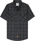 Mens Short Sleeve Button Down Two Pockets Soft Vintage Regular Fit Vintage Fishing Casual Shirts