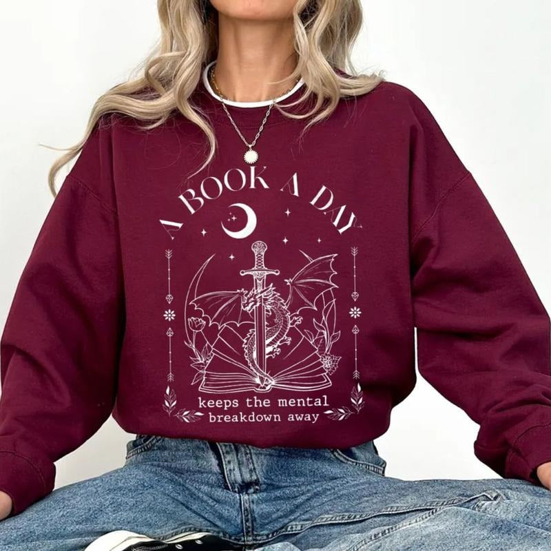 Book Day Keeps Mental Breakdown Away Shirt Dragon Book Day Fantasy Book Bookish Cricut T-Shirts