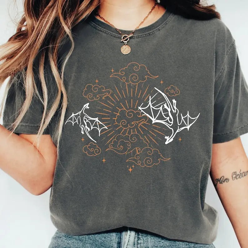 Dragon Without Rider Is Tragedy Dragon Rider Bookish Shirt Gif Fourth Wing Shirt ALC1055 T-Shirts