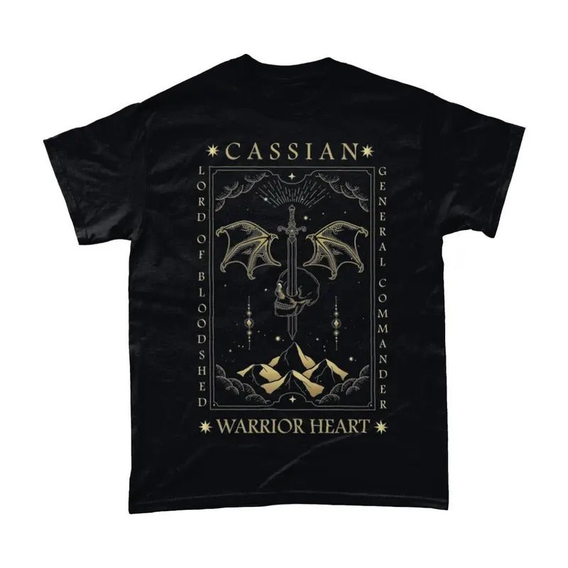 ACOTAR Inspired Cassian Tarot Book Boyfriend Literary SJM Fandom Bookish Soft Cotton Blend T-Shirts