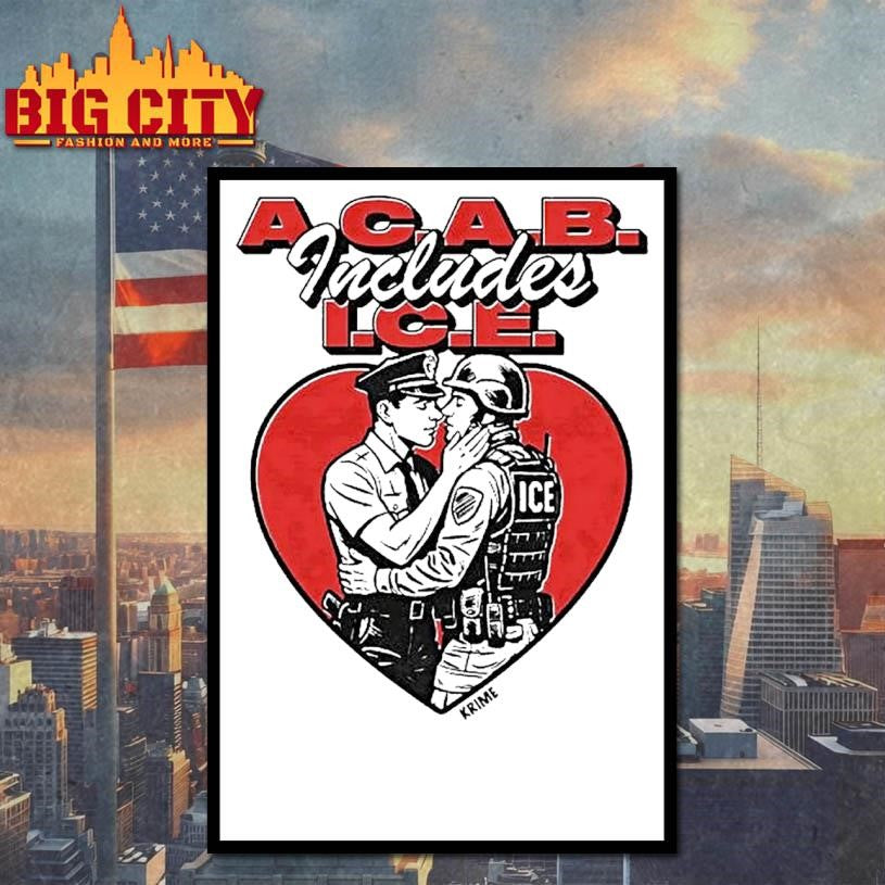 Acab Includes Ice Anti Police Heart Shape Shirt