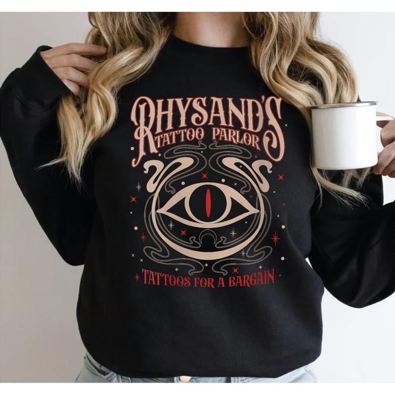 Acotar Velaris Rhysand'S Tattoo Parlor Shirt Feyre Rhysand Night Court Novel Book Lover Bookish T-Shirts