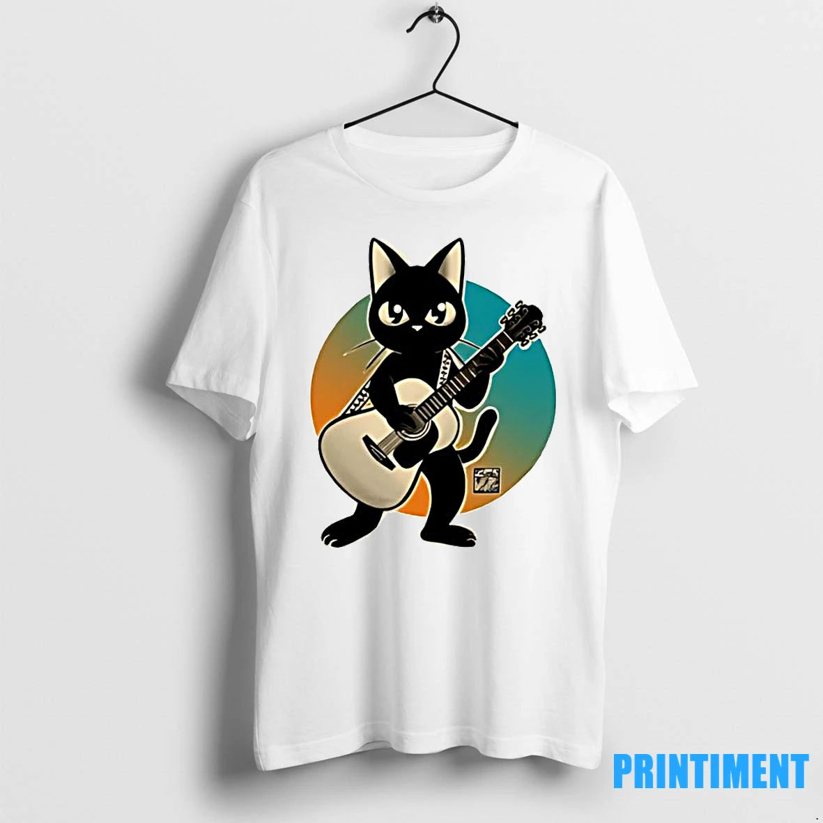 Acoustic Guitar Black Cat Tshirts Sweater