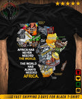 Africa Has Never Need World World Has Always Need Africa Shirt Black Black History BLM Classic 100% Cotton Top Menswear Streetwear T-Shirts