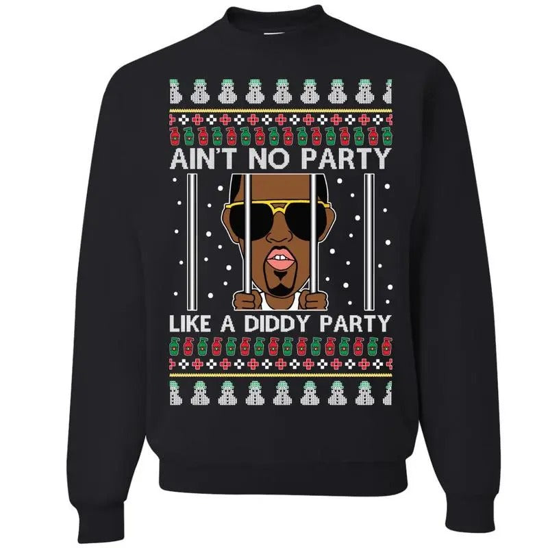 Ain'T No Party Like Diiddy Party Ugly Funny Shirt Collar Cotton T-Shirts
