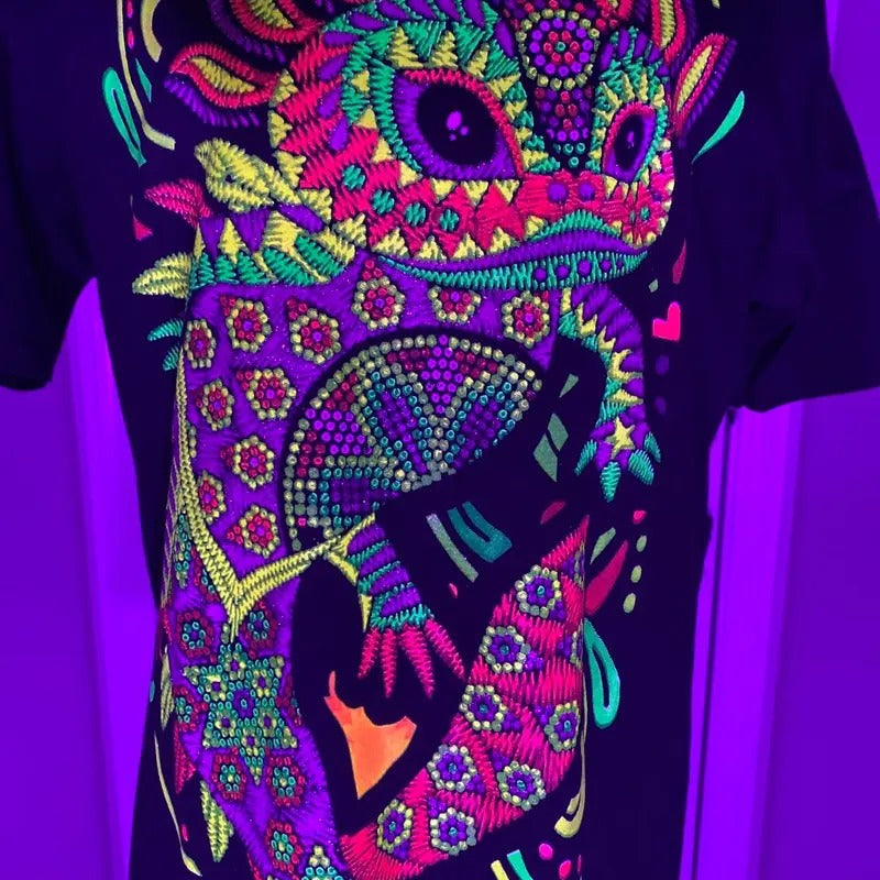 Ajolote Ovni Black Cotton Menswear Top T-Shirts