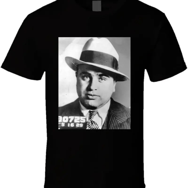 Al Capone Famous Mobster Gangster Mugshot Retro T-Shirts