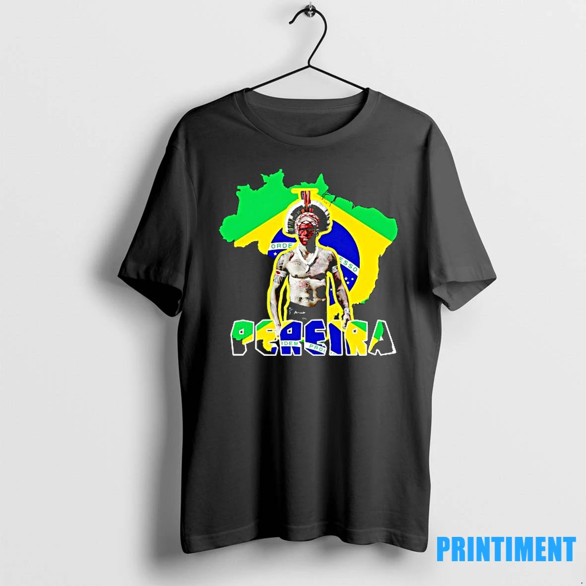 Alex Pereira Poatan Indigenous Warrior Brazil Flag Heritage Tshirts Sweater