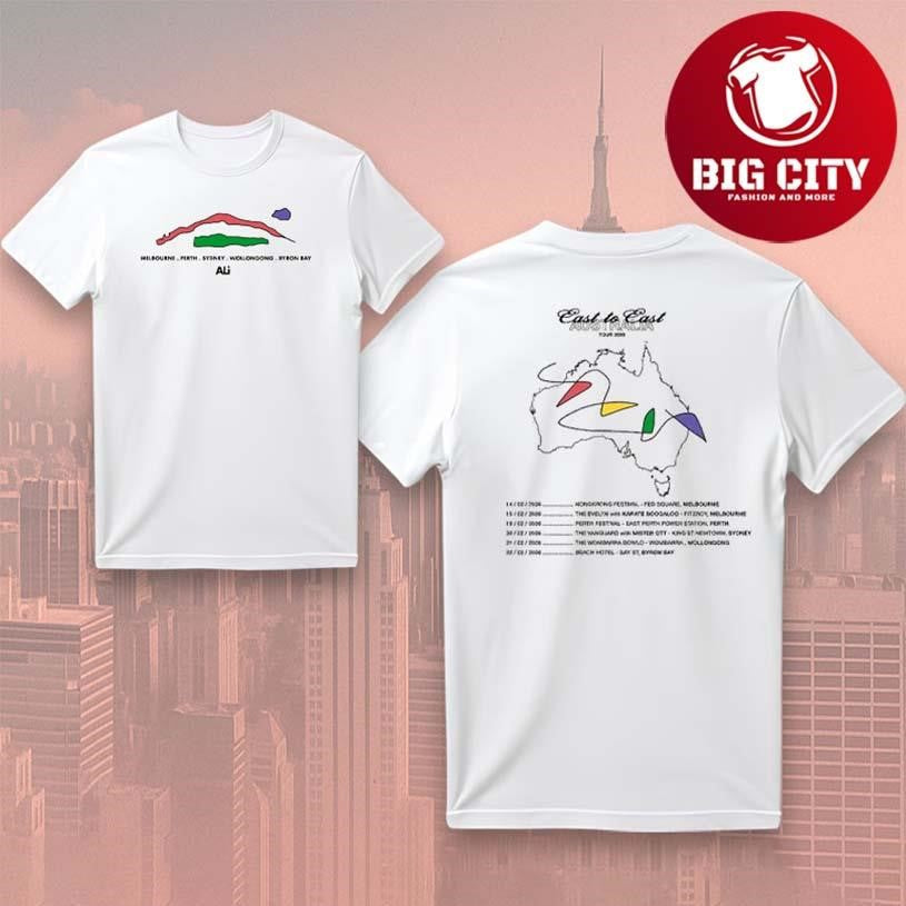 Ali East to East AUS Tour Abstract Two Sided Shirt