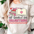All Booked Valentine Teacher Valentines Sublimation Book Lover Valentines Retro Valentines T-Shirts