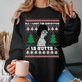 All I Want Xmas Is Butts Ugly Tina Belcher Shirt Tina Belcher Ugly Bob Burgers Ugly T-Shirts