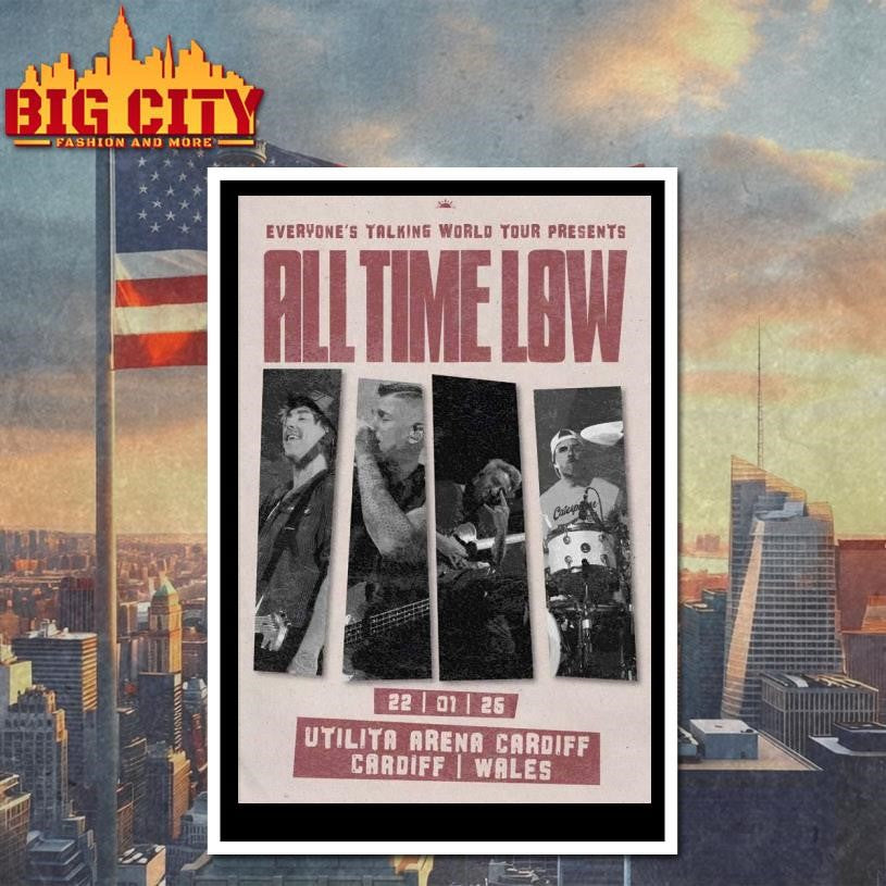 All Time Low Jan 22 2026 Cardiff Wales Poster Shirt