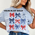 America Bow Shirt Comfort Colors ~ Relaxed Fit Printed USA Womenswear Casual Comfort Cotton Top Athletic Boho Chic T-Shirts