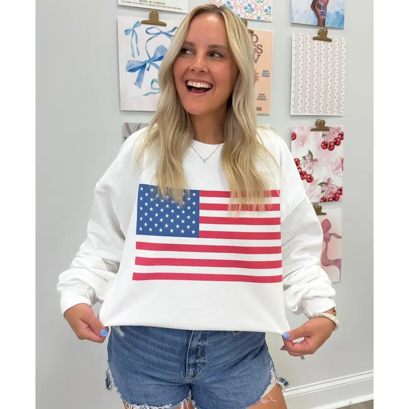 American Flag Classic Flag Pattern Comfortable Fit Versatile T-Shirts