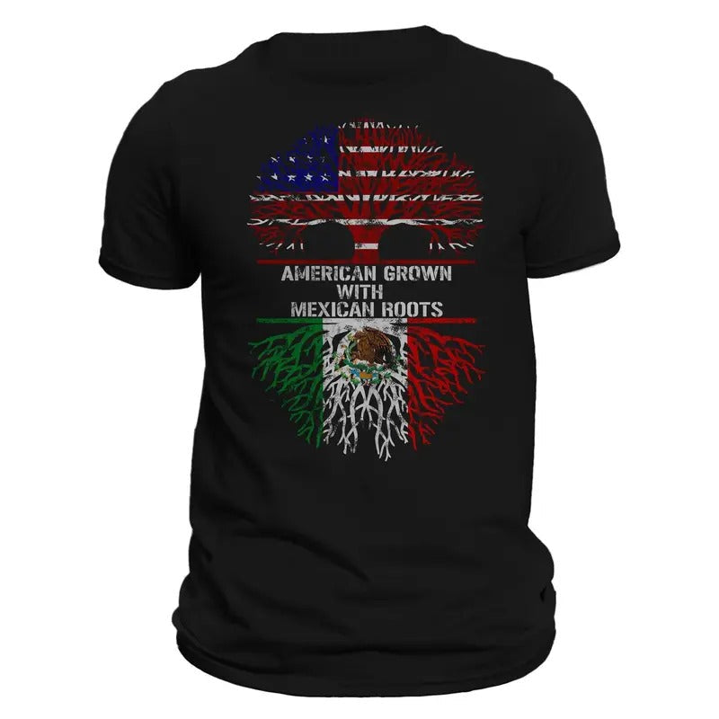American Grown Mexican Roots T-Shirts