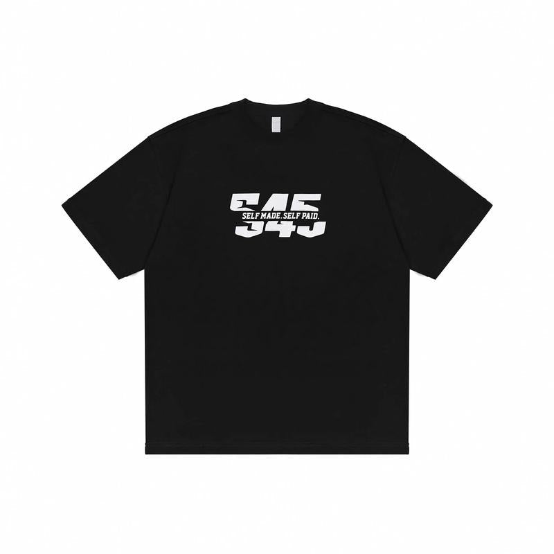 American Split Logo Printing Round Neck Basic Casual All Match Sense Loose Brand Short Sleeve T-Shirts