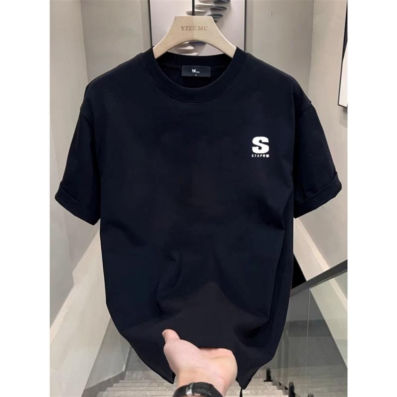 American Letter Print Short Sleeve White Cotton Internet Celebrity Brand Ins Base Shirt Couple Top T-Shirts