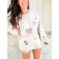 Americana Sticker Trend Top T-Shirts
