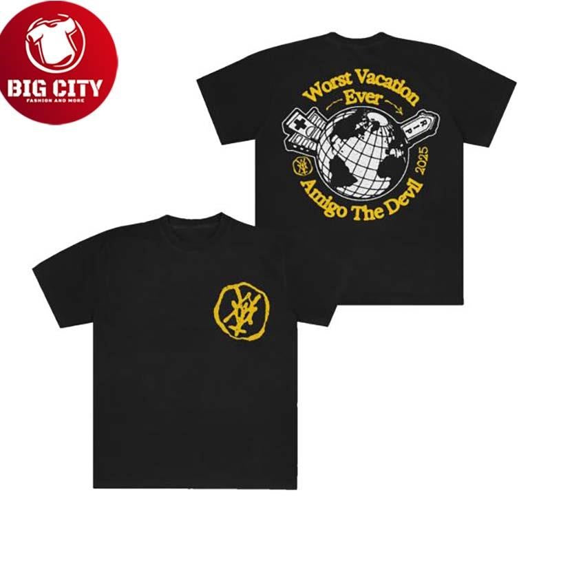 Amigo The Devil Worst Vacation Black Two Sided Shirt