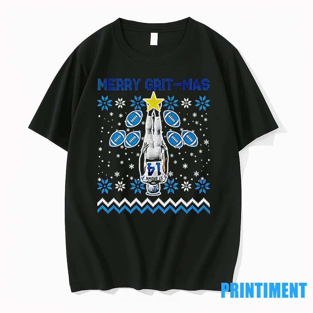 Amon Ra St Brown Detroit Lions Football Game Day Merry Christmas 2025 Tshirts Sweater Hoodie