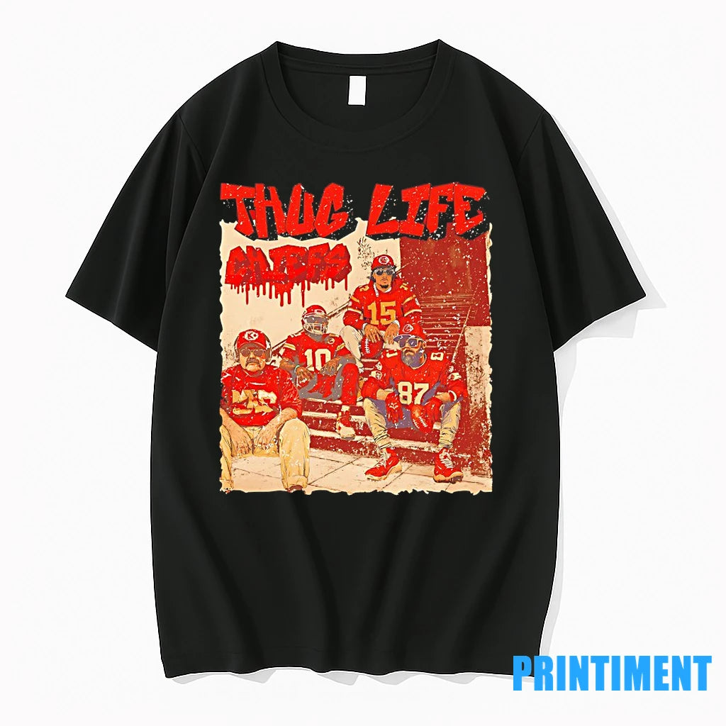 Andy Reid Patrick Mahomes Travis Kelcetyreek Hill Thug Life Kansas City Chiefs Tshirts Sweater