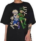 Anime Zoldyck Killua Gon Freecss Black Hunter X Hunter Japanese Cotton Casual Crew Neck T-Shirts