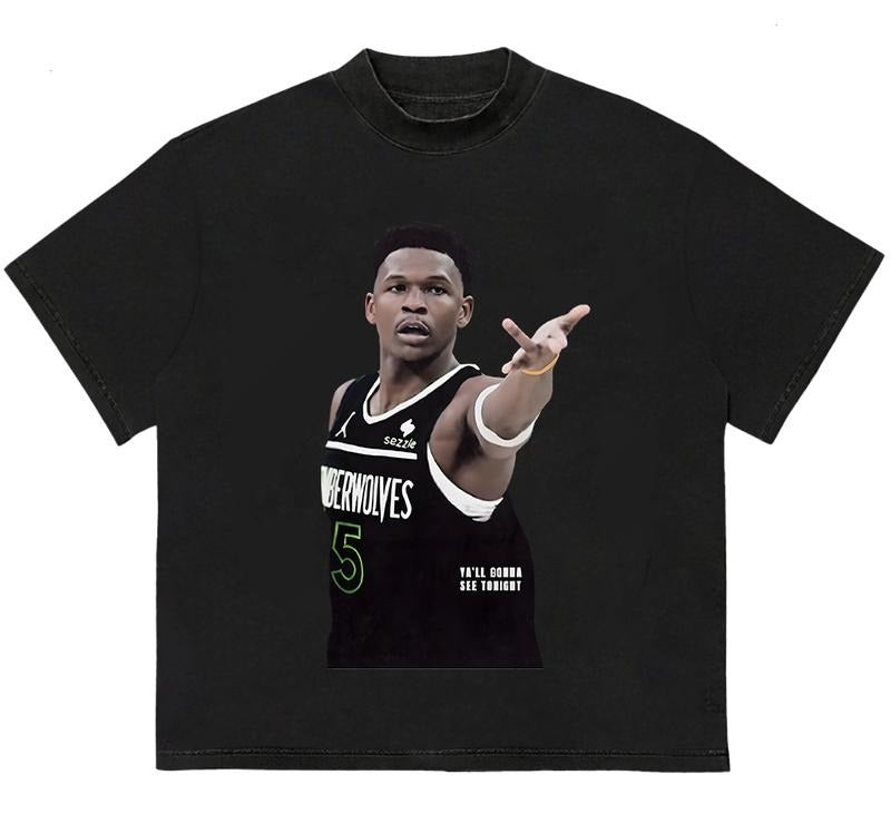 Anthony Edwards 2025 Playoff_bl Essential Everyday T-Shirts