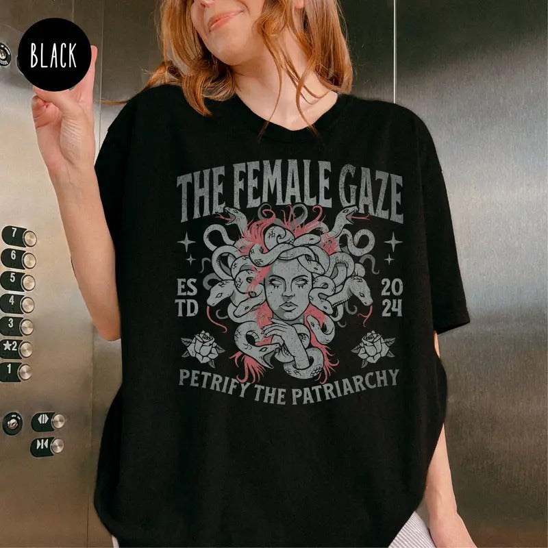 Anti Patriarchy Medusa Shirt Feminist Activists Social Justice Pro Roe Shirt Woman'S Rights Shirt Feminist Top Cotton Womenswear T-Shirts