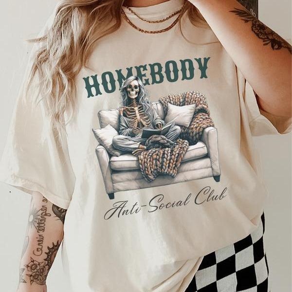 Anti Social Club Shirt Homebody Sizing Her T-Shirts
