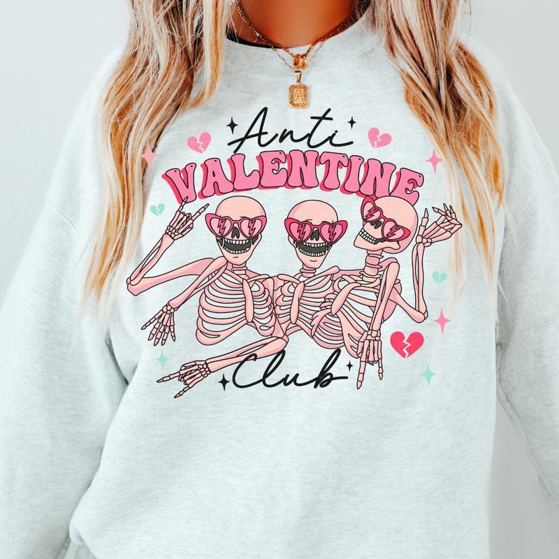 Anti Valentines Club Fit Casual Valentine Cotton Piece T-Shirts