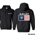 Ariat Distinctive American Flag Logo Suitable Outdoor Activities Bold Providing T-Shirts