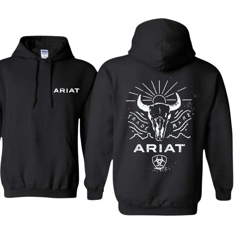 Ariat Wild Bull Skull Sun Logo Outdoor Activities Western Tops Womenswear Long Sleeve T-Shirts