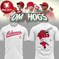 Arkansas Razorbacks Omahogs 2026 Throwback Night Two Sided Shirt