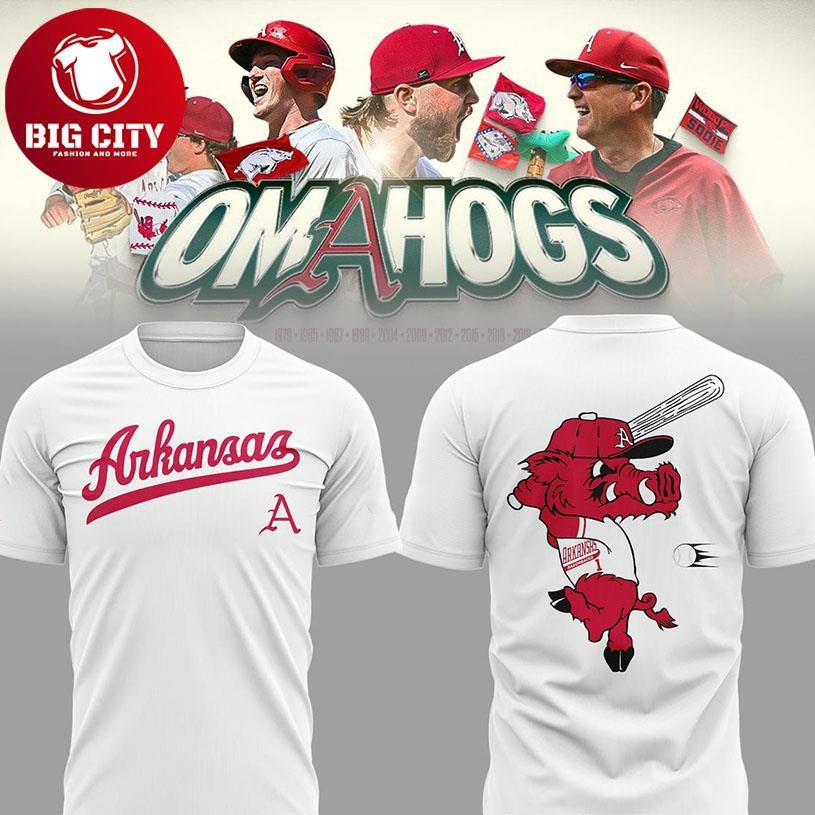 Arkansas Razorbacks Omahogs 2026 Throwback Night Two Sided Shirt