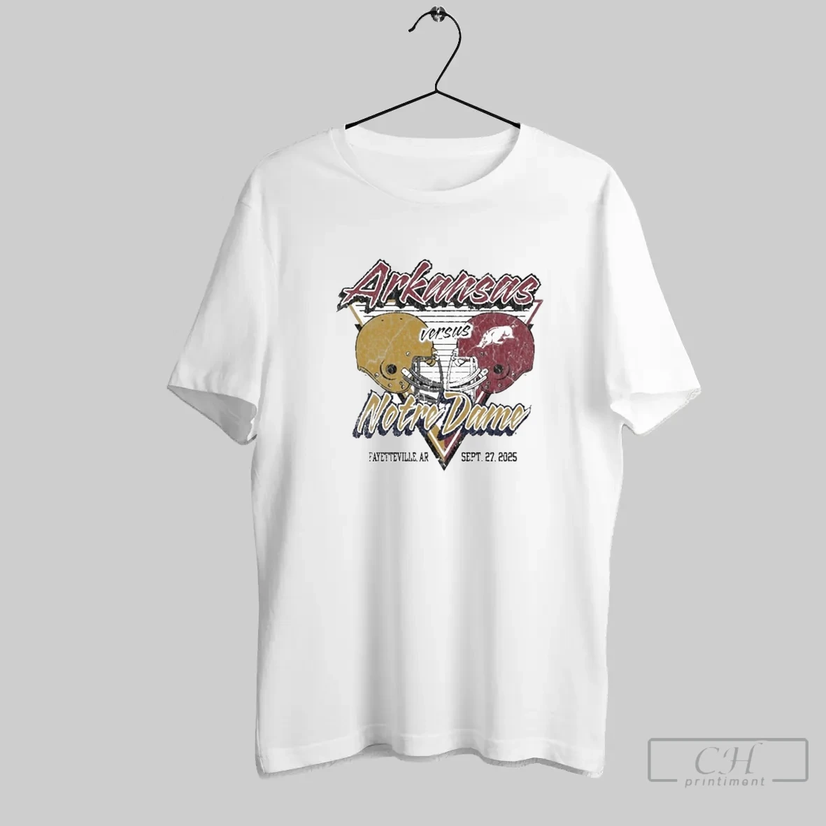 Arkansas Razorbacks Vs Notre Dame Fighting Irish 2025 Gameday Football T Shirt