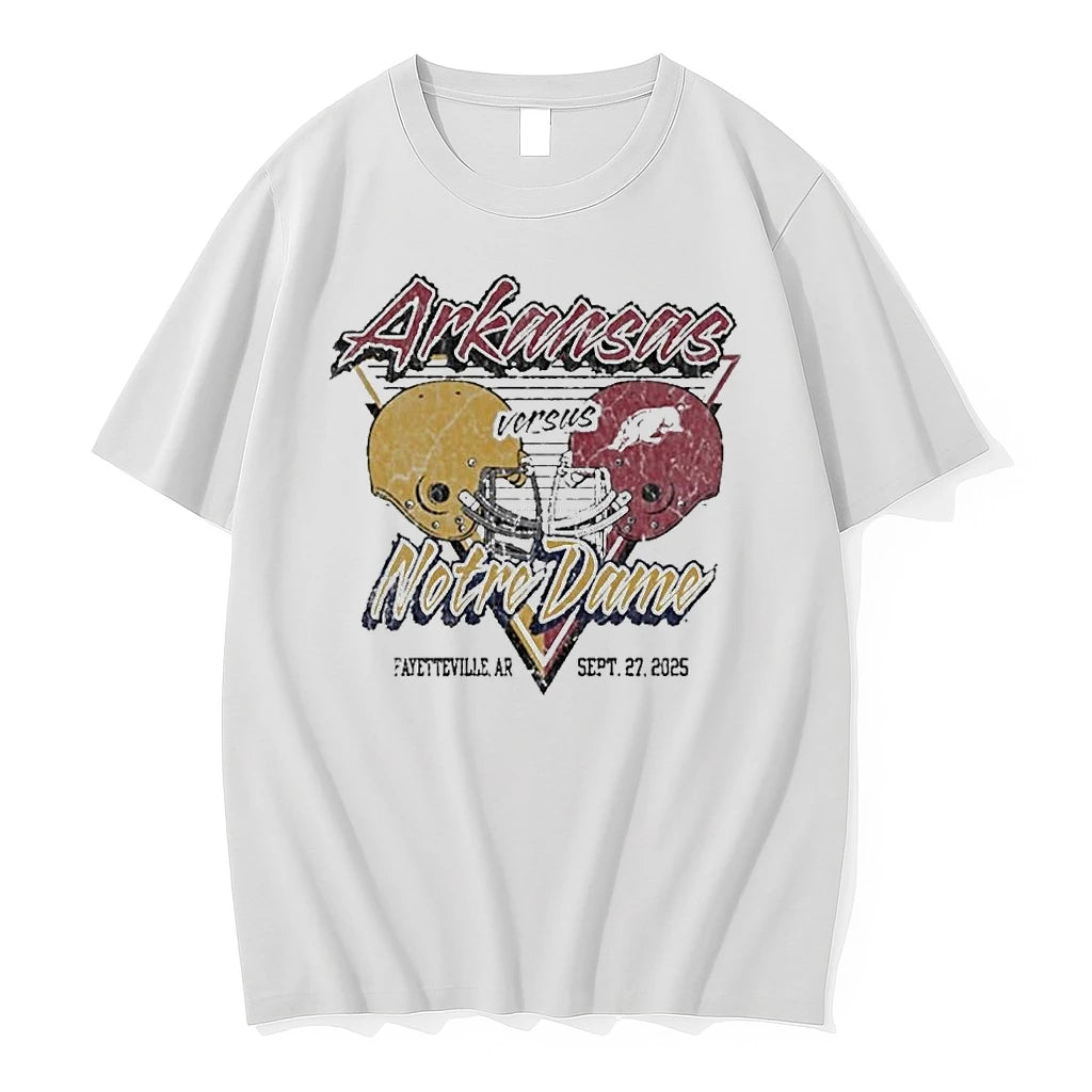 Arkansas Razorbacks Vs Notre Dame Fighting Irish 2025 Gameday Football Tshirts Sweater Hoodie