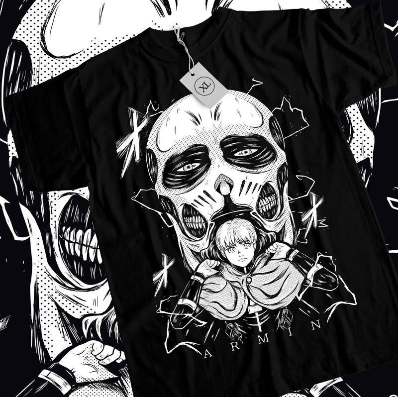 Armin Arlelt S 4XL Attack Titan SNK Horror Anime Black Shirt S 4XL T-Shirts