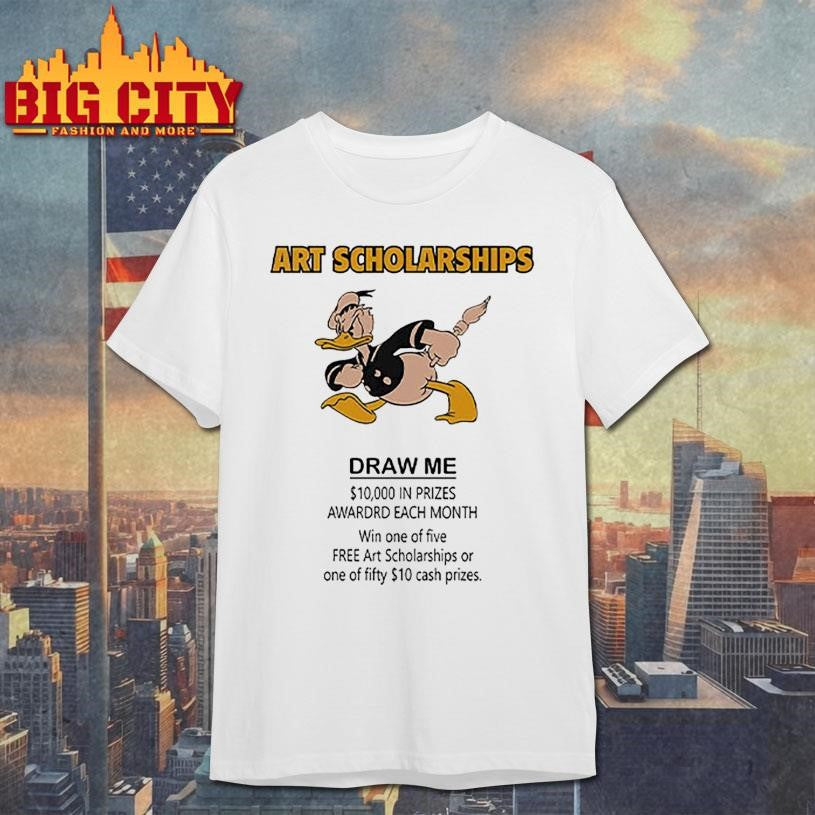 Art Scholarships Draw Me Vintage Cartoon Duck Shirt