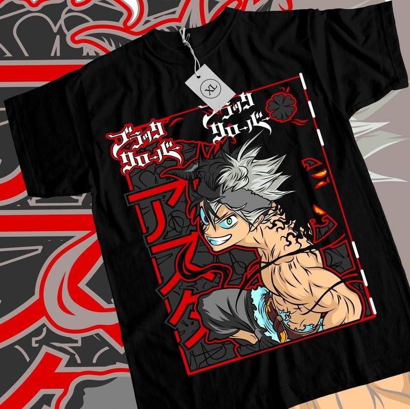 Asta Yuno S 4XL Black Clover Asta Anime Manga Girl Black Shirt S 4XL T-Shirts