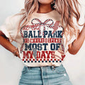 Ballpark Is Where I Spend Most My Days Baseball Funny Baseball Baseball Lover Game Day T-Shirts