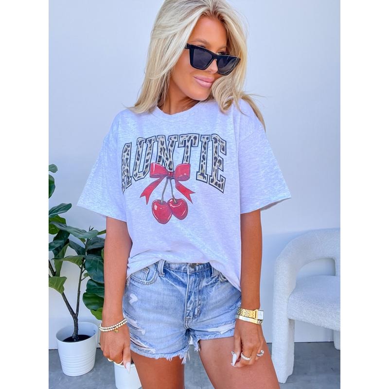 Auntie Cherries Top T-Shirts