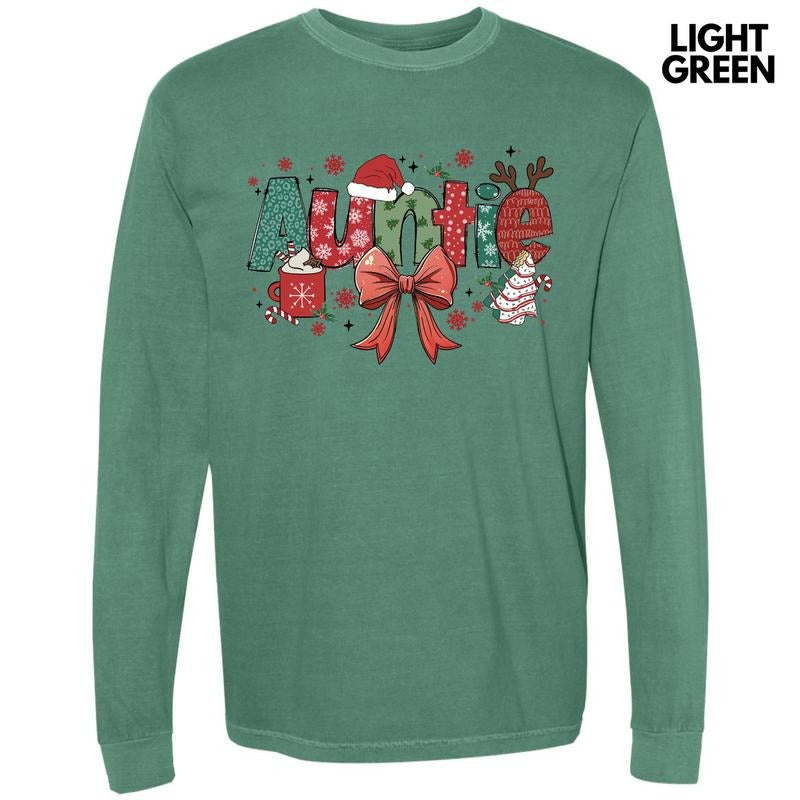 Auntie Jolly Long Sleeve Comfort Colors 'NLB' T-Shirts