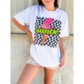 Auntie Neon Checkered Top T-Shirts